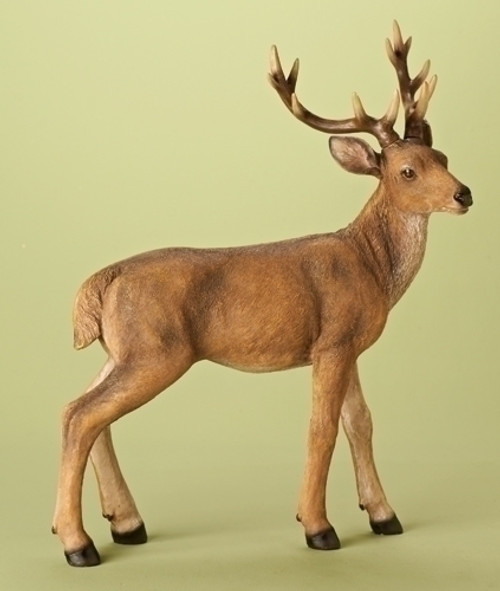 23.75" Richly Detailed Standing Brown Buck Woodland Christmas Figure - IMAGE 1