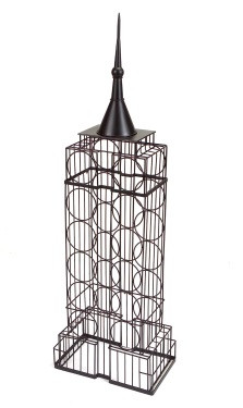 44" Big Ben Inspired 10-Bottle Decorative Wine Rack Holder - IMAGE 1