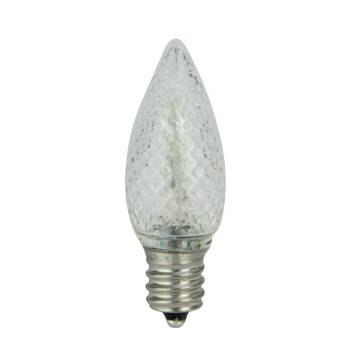 C7 LED Faceted Christmas Replacement Bulbs - Cool White - Pack of 4 - IMAGE 1