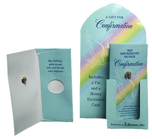 Club Pack of 24 Blue Confirmation Day Gift Money Cards and Pins 6.5" - IMAGE 1