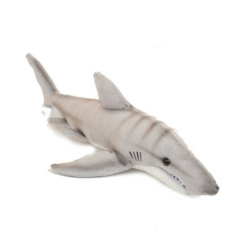 Handcrafted Tiger Shark Plush Stuffed Animal - 13.75" - Grey - Set of 6 - IMAGE 1