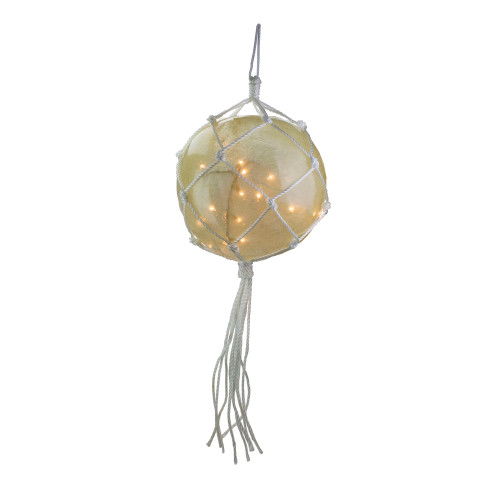 35ct White Roped Light Ball Outdoor Christmas Decor 14.25" - IMAGE 1