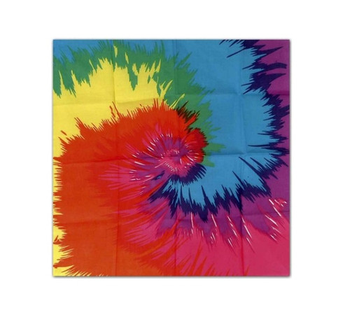 Club Pack of 12 Funky Tie-Dyed Halloween Bandana Costume Accessories 22" - IMAGE 1