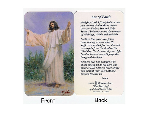 Club Pack Of 50 "Act Of Faith" Religious Prayer Cards - IMAGE 1