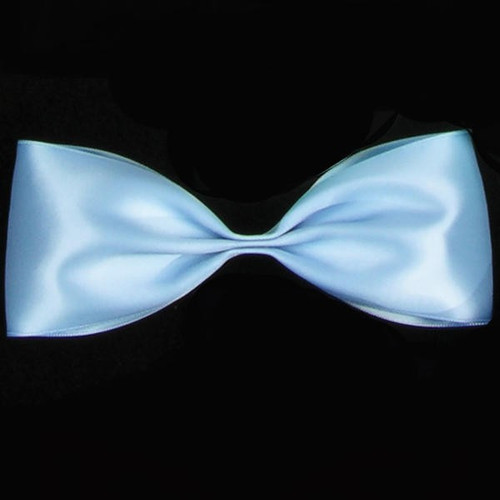 Misty Blue Double Face Satin Contemporary Craft Ribbon 2.5" x 27 Yards - IMAGE 1