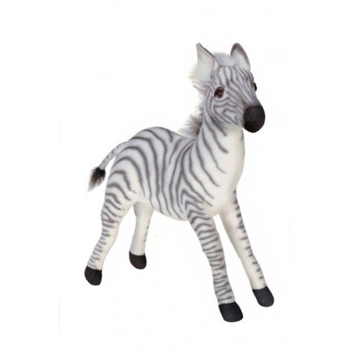 Set of 2 Black and White Handcrafted Plush Baby Zebra Stuffed Animals 110.50" - IMAGE 1