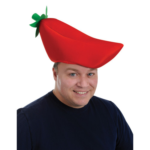 Club Pack of 12 Red and Green Men Adult Chili Pepper Party Hats - One Size - IMAGE 1