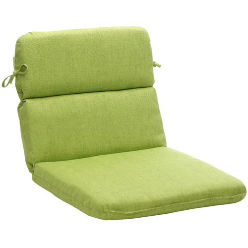 40.5" Green Solid Reversible Outdoor Patio Rounded Chair Cushion - IMAGE 1