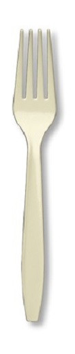 Premium Lightweight Disposable Forks - 7" - Cream - Club Pack of 288 - IMAGE 1