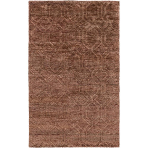 2' x 3' Athenian Boulevard Brick Red and Coconut Brown Area Throw Rug - IMAGE 1