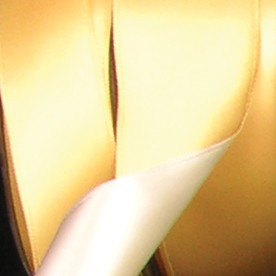 Beige and Gold Double Faced French Wired Craft Ribbon 1" x 54 Yards - IMAGE 1