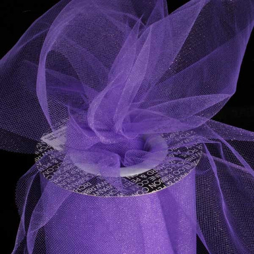 Purple Contemporary Tulle Craft Ribbon 6" x 275 Yards - IMAGE 1