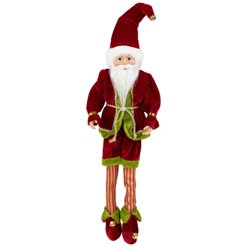 Elf Monarch Poseable Christmas Figure - 18" - Red and Green - IMAGE 1