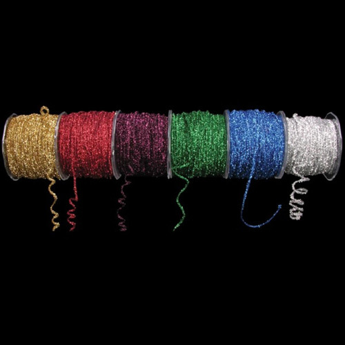 Green Fuzzy Wired Craft Cord 0.125" x 110 Yards - IMAGE 1