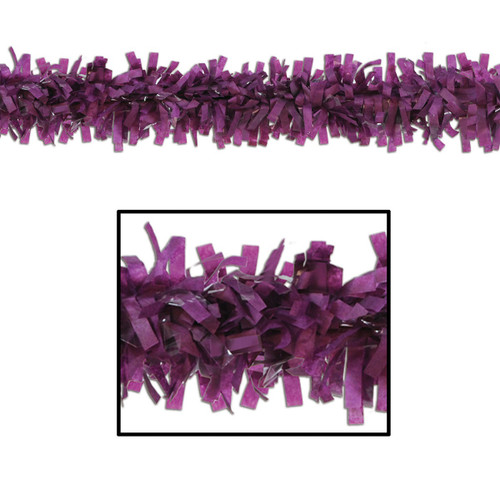 Club Pack of 12 Packaged Purple Tissue Festooning Decorations 25' - IMAGE 1