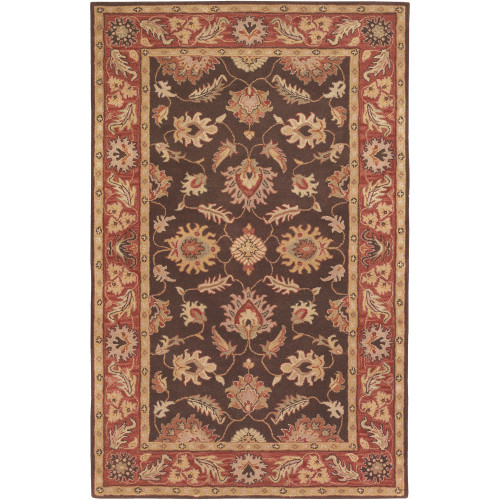10' x 14' Anethancian Driftwood Brown & Red Clay Hand Tufted Wool Area Throw Rug - IMAGE 1