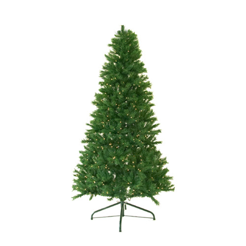 7' Pre-Lit Full Canadian Pine Artificial Christmas Tree - Clear Lights - IMAGE 1