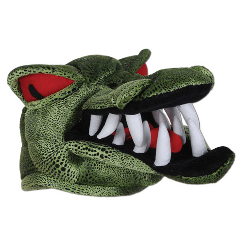 Club Pack of 6 Plush Crocodile Hat Costume Accessories - One Size - IMAGE 1