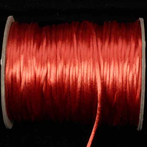 Orange Solid Satin Cording Craft Ribbon 0.25" x 144 Yards - IMAGE 1