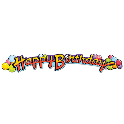 Club Pack of 12 Red and Yellow "Happy Birthday" Streamer Party Decorations 35" - IMAGE 1