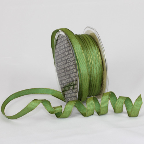 Sea Mist Green Wired Ribbon 0.25" x 108 Yards - IMAGE 1