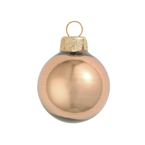 Brown Shiny Finish Glass Christmas Ball Ornaments 7" (180mm) - IMAGE 1