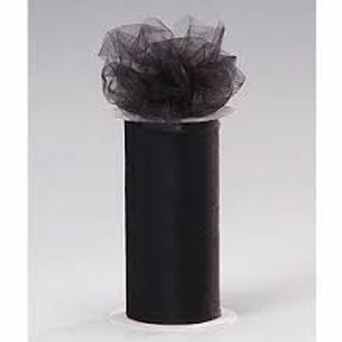 Black Contemporary Tulle Craft Ribbon 3 x 550 Yards - IMAGE 1