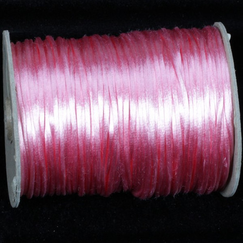Fascia Pink Solid Satin Cording Craft Ribbon 0.25" x 144 Yards - IMAGE 1