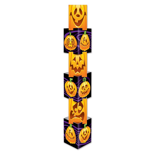 Club Pack of 36 Decorative Purple, Orange and Black Jack-O-Lantern Halloween Column 5.6' - IMAGE 1