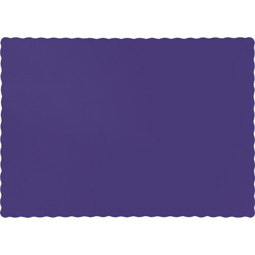Club Pack of 600 Purple Solid Disposable Table Placemats 13.5" - IMAGE 1