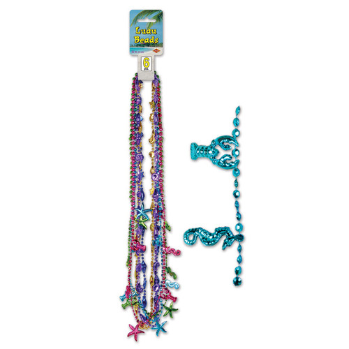 Club Pack of 72 Vibrantly Colored Luau Beaded Necklace Party Favors 32'' - IMAGE 1