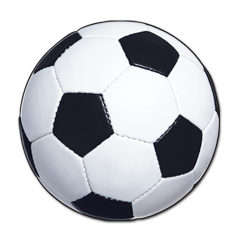 Club Pack of 24 Black and White Soccer Ball Cutout World Cup Party Decorations 13.5" - IMAGE 1