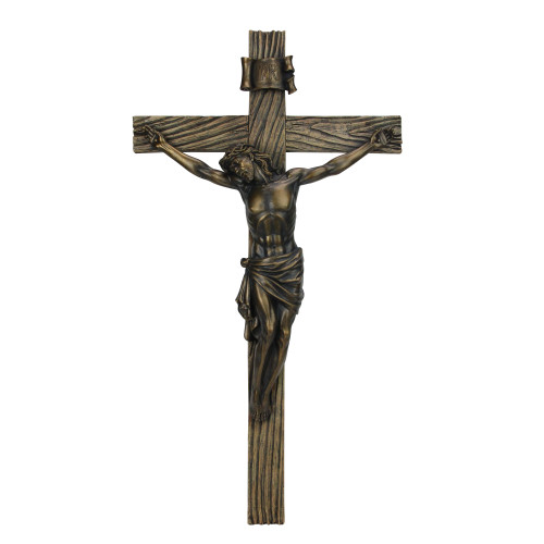 Joseph's Studio Crucifix Wall Cross - 20" - Antique Gold - IMAGE 1