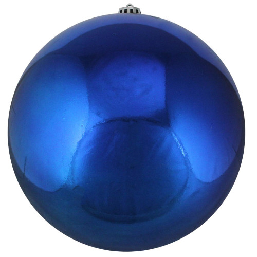 Shiny Lavish Blue Shatterproof Christmas Ball Ornament 10" (250mm) - IMAGE 1