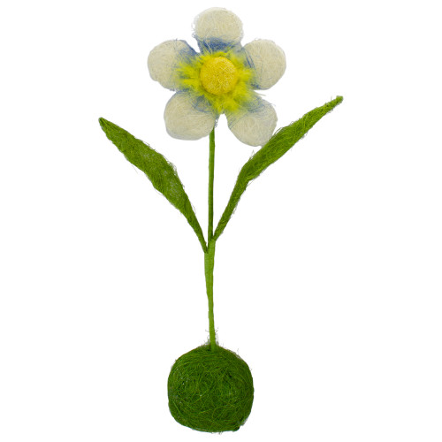 Spring Artificial Floral Decoration - 19" - Green and White - IMAGE 1
