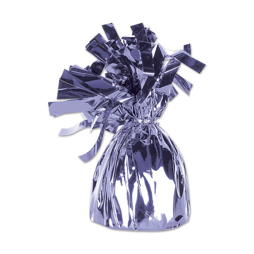 Club Pack of 12 Purple Metallic Lilac Party Balloon Weight Birthday Centerpieces 6 oz. - IMAGE 1