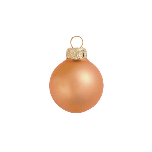 28ct Orange Matte Finish Glass Christmas Ball Ornaments 2" (50mm) - IMAGE 1