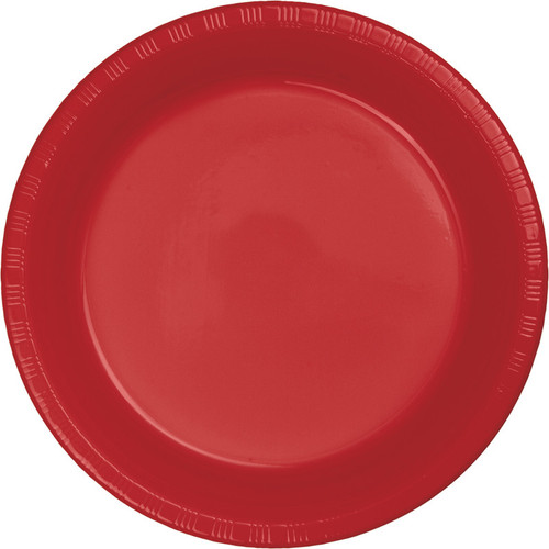 Solid Disposable Banquet Party Plates - 10.25" - Red - Club Pack of 240 - IMAGE 1