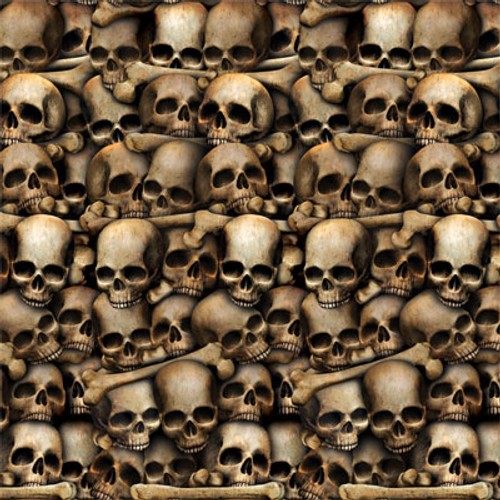 Pack of 6 Beige and Black Catacombs Halloween Wall Backdrops 30' - IMAGE 1