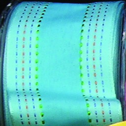 Light Blue Woven Lines Wired Craft Ribbon 1.5" x 27 Yards - IMAGE 1