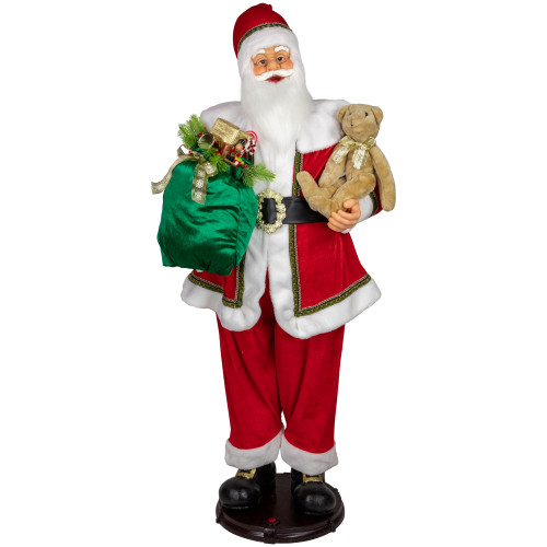 5' Deluxe Traditional Animated and Musical Dancing Santa Claus Christmas Figure - IMAGE 1