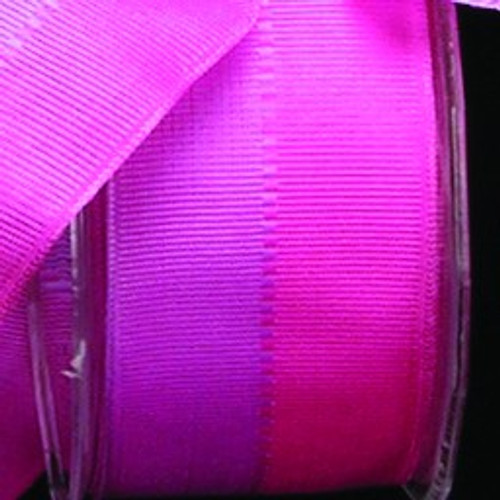 Pink Two Color Grosgrain Wired Craft Ribbon 1.5" x 27 Yards - IMAGE 1