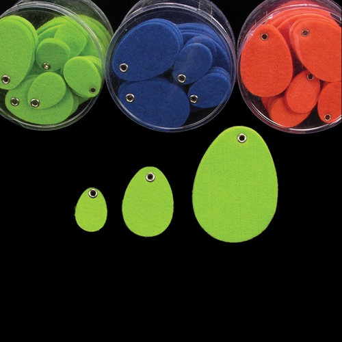 Club Pack of 144 Lime Green Felt Easter Egg Decorations 3" - IMAGE 1