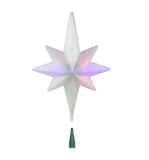 14.5" Winter Frost B/O Multi-Color LED Bethlehem Star Christmas Tree Topper - IMAGE 1