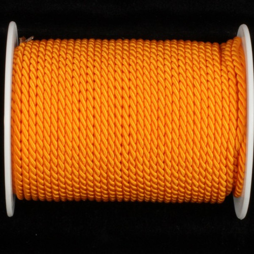 Orange Braided Cording Wired Craft Ribbon 0.25" x 27 Yards - IMAGE 1