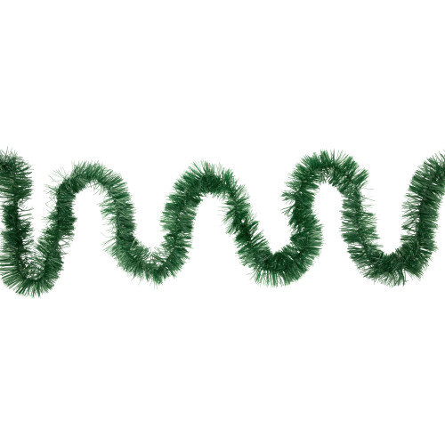 50' x 2.75" Green Tinsel Artificial Christmas Garland - Unlit - IMAGE 1