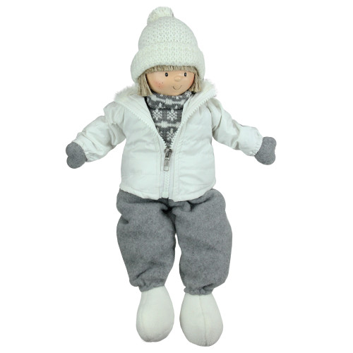 Joyful Sitting Boy Christmas Figure - 16" - IMAGE 1