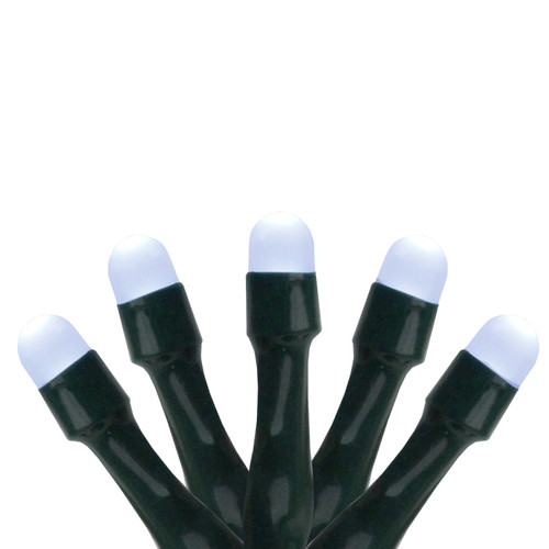 15 Battery Operated White LED Micro Rice Christmas Lights - 6 ft Green Wire - IMAGE 1