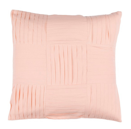 20" Blush Pink Decorative Square Woven Throw Pillow - IMAGE 1