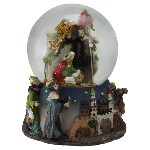 Nativity Manger Scene Christmas Musical Snow Globe - 5.75" | Christmas ...